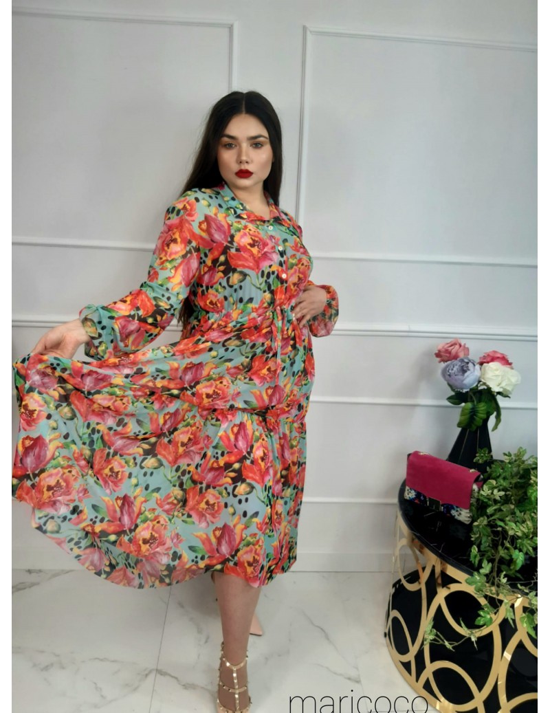 2/SUKIENKA midi print...