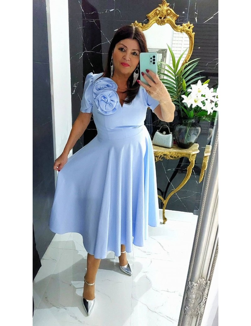 Sukienka Rubi midi błękitna...