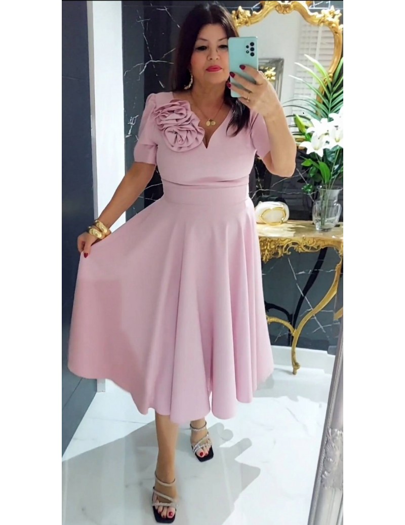 Sukienka Rubi midi różowa z...