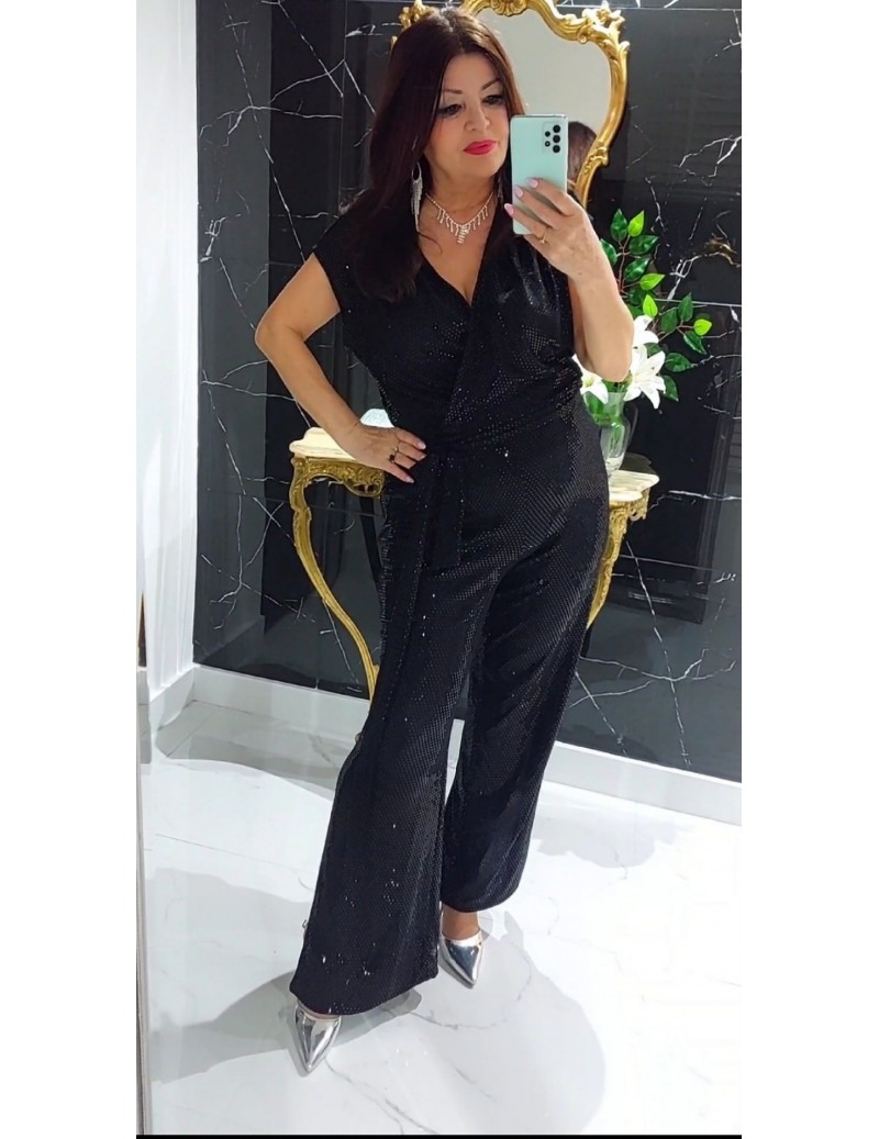 CZARNY Kombinezon Tiffany z...